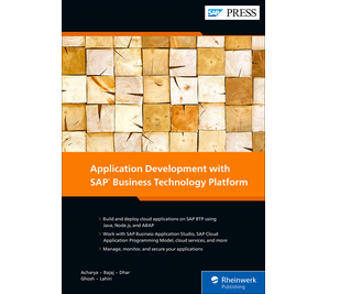 Cover of Application Development with SAP Business Technology Platform